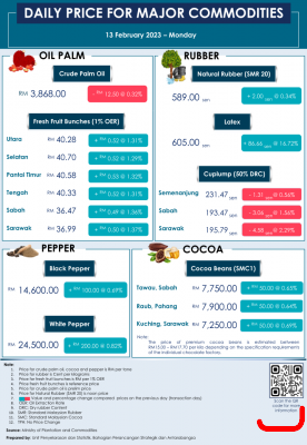 Daily Price of Commodities at February_13_1