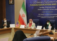 TEHRAN - 08 FEBRUARI 2022 - YBM mengadakan lawatan serta ke sesi dialog bertajuk Pemerkasaan Wanita Menerusi Pendidikan dan Sains di Universiti Al-Zahra_13